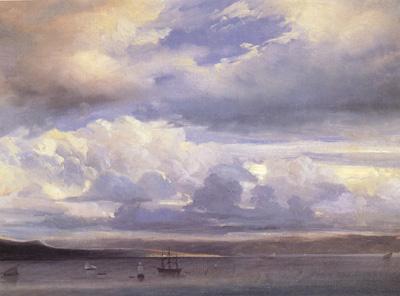 Johann Jakob Ulrich Clouds over the Sea (nn02) Sweden oil painting art